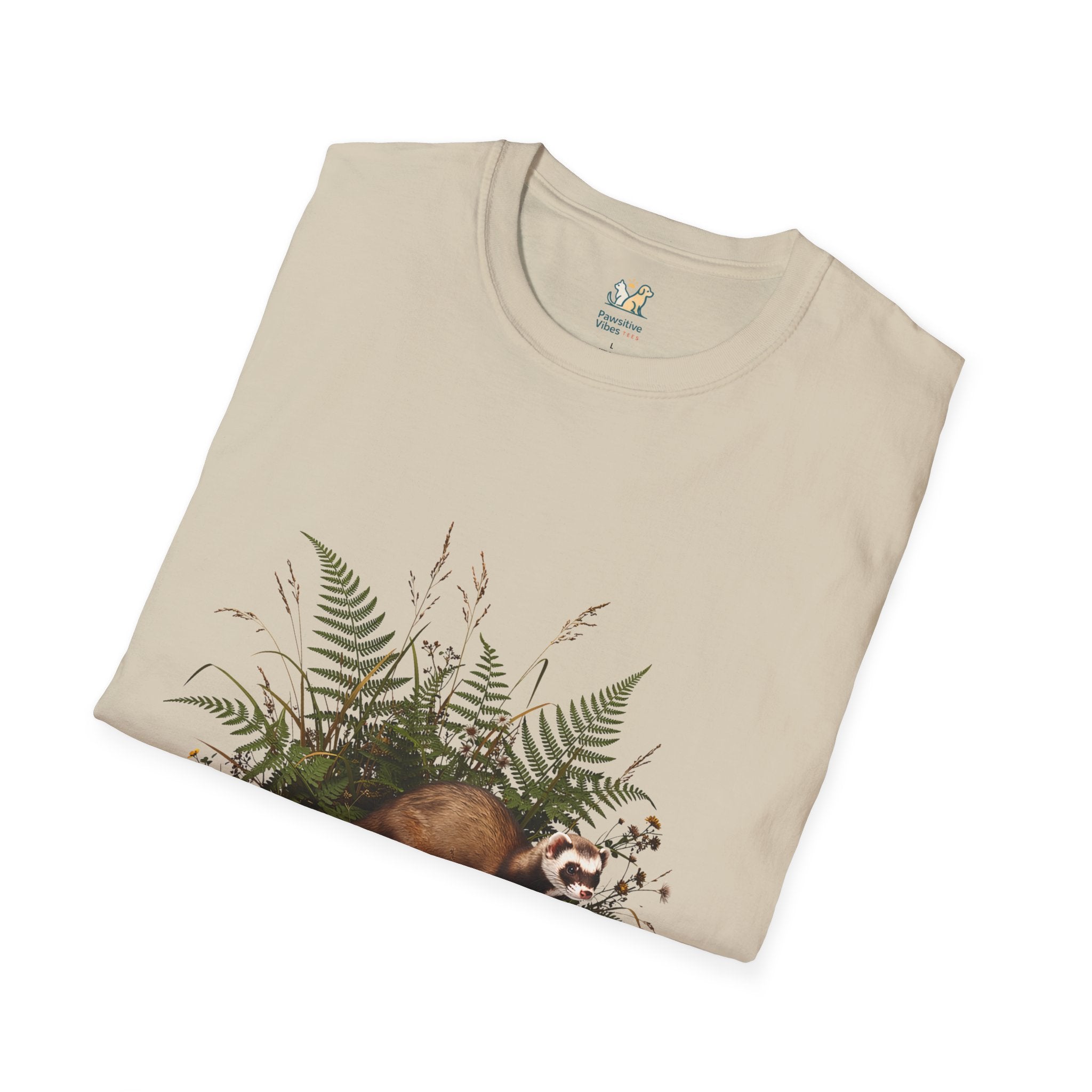 Ferret Weaving Through Ferns T-Shirt