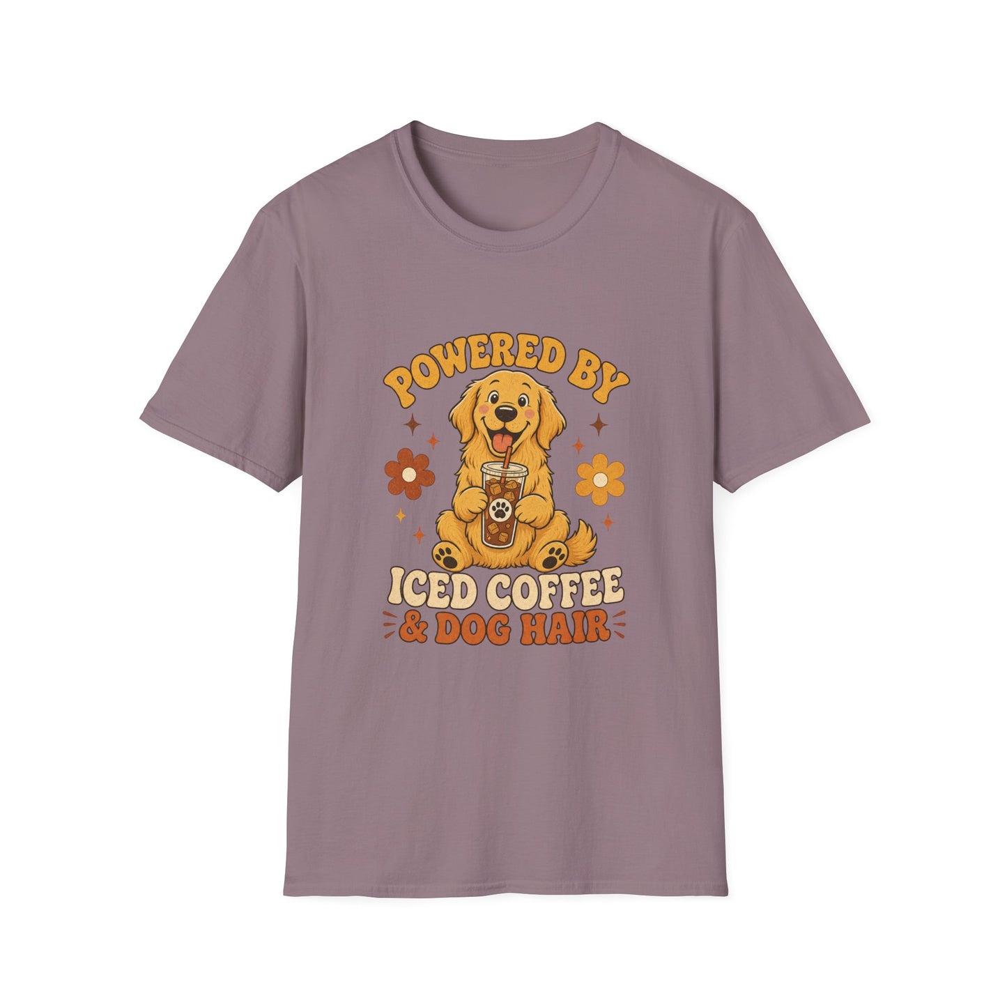 Powered By Iced Coffee & Dog Hair T-Shirt
