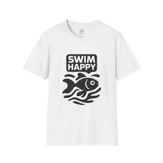 Swim Happy Dark silhouette Goldfish T-Shirt