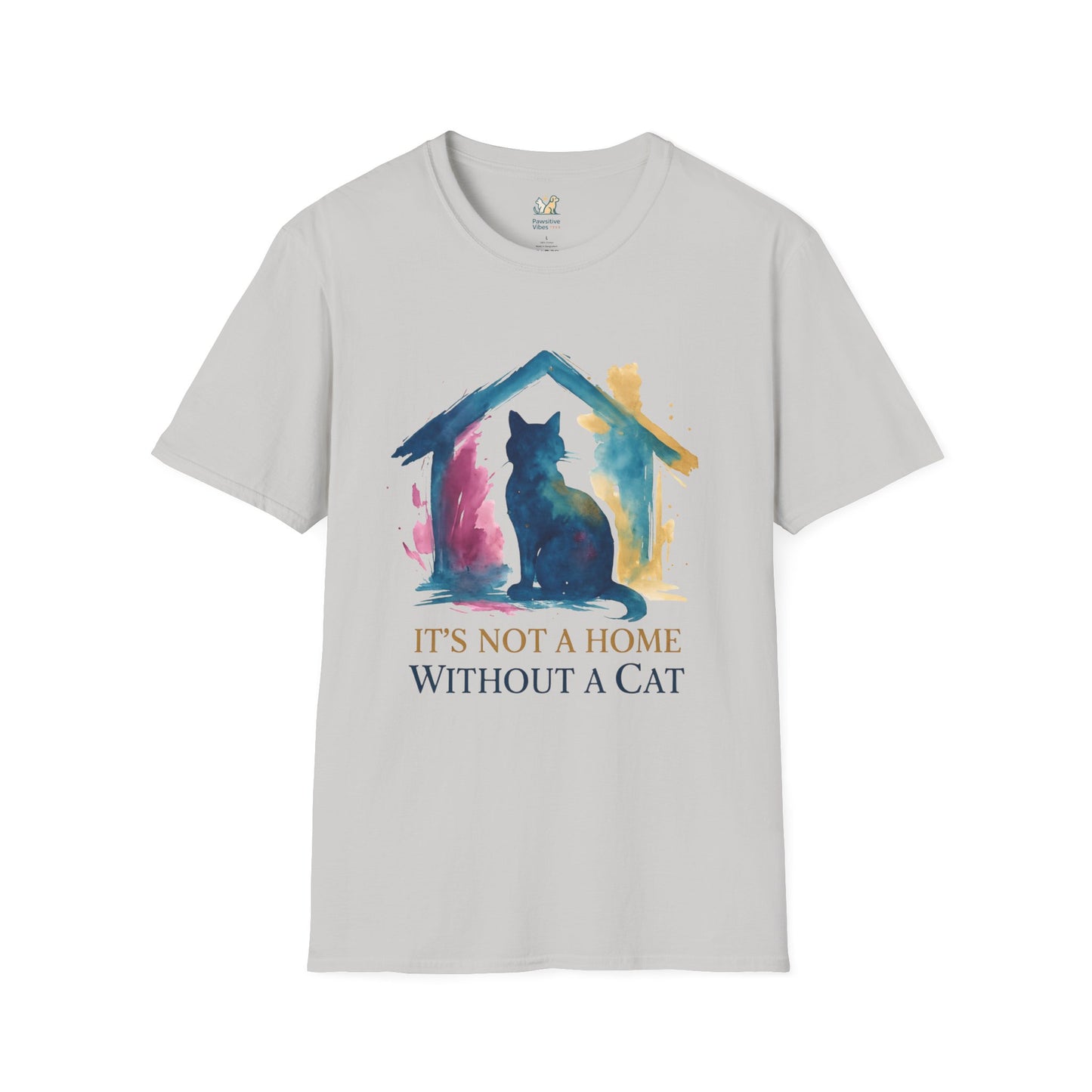 Watercolor Cat Inside House T-Shirt