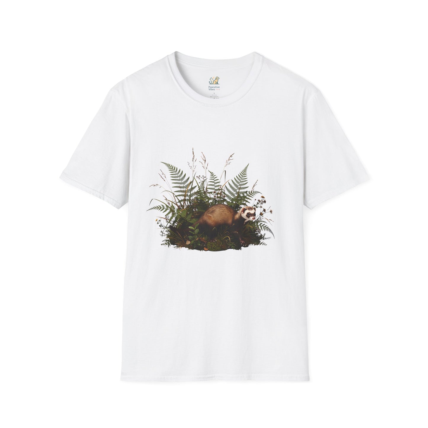 Ferret Weaving Through Ferns T-Shirt