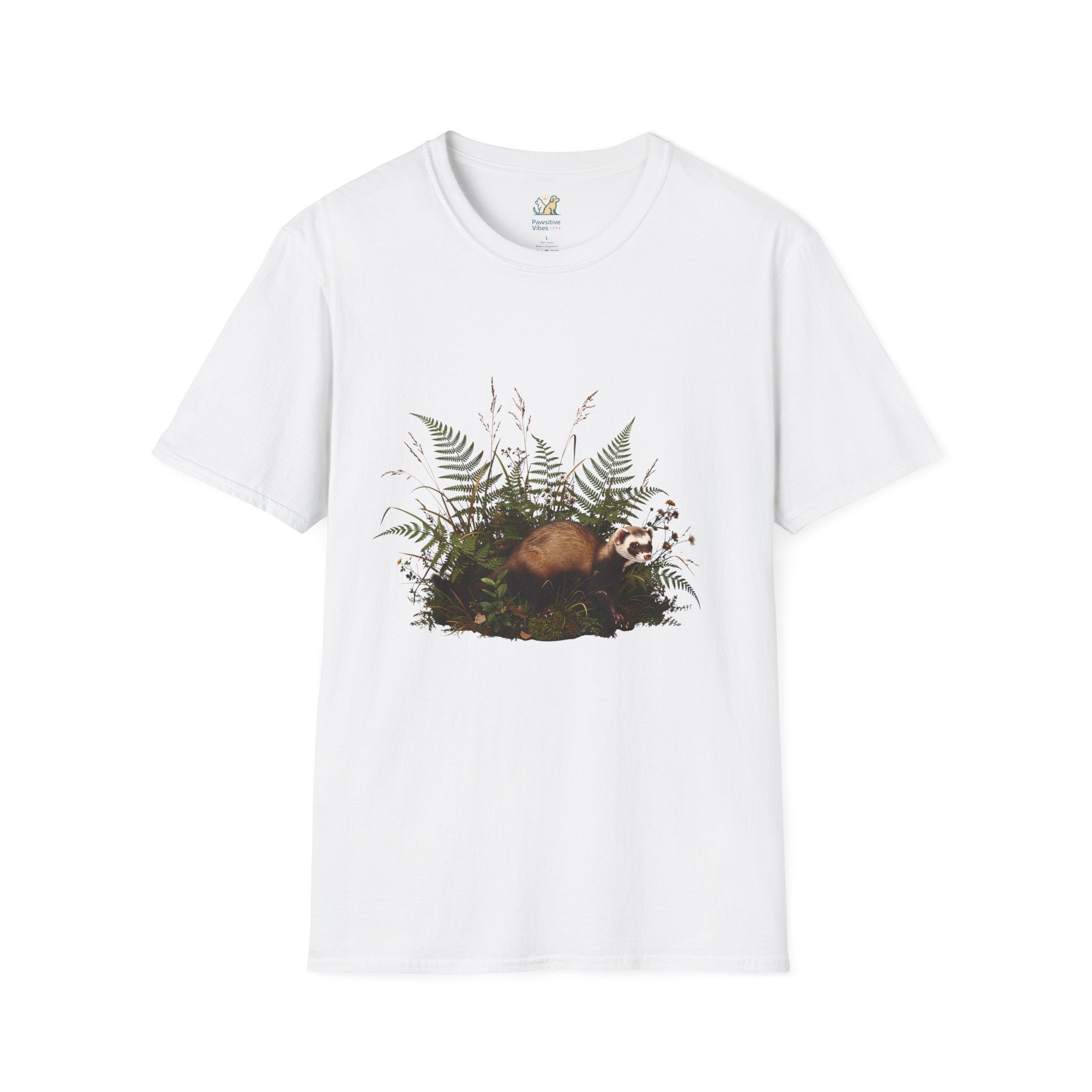 Ferret Weaving Through Ferns T-Shirt