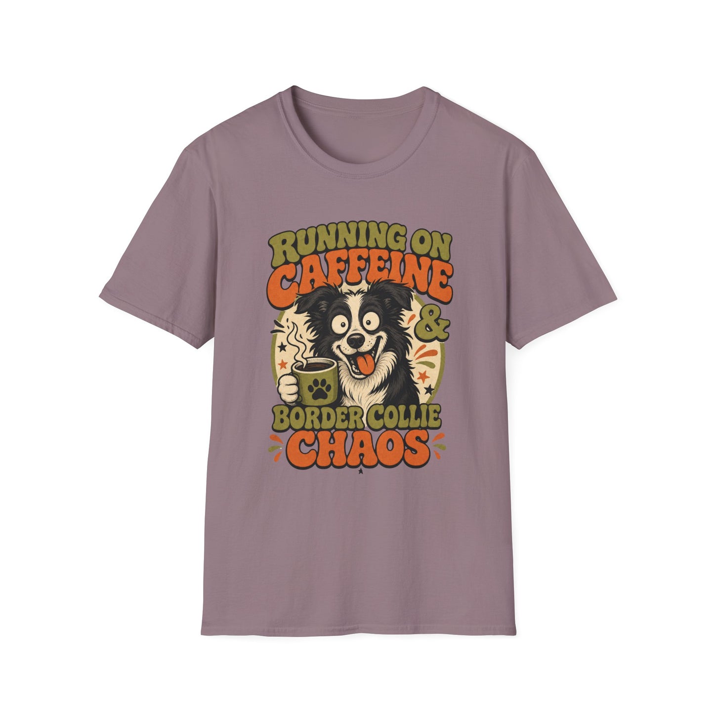 Running On Caffeine & Border Collie Chaos T-Shirt