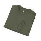 Sitting Cat Line Art T-Shirt