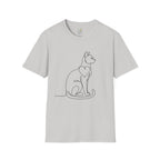 Sitting Cat Line Art T-Shirt