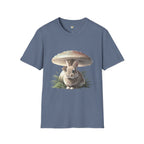 Fluffy Rabbit Beneath A Mushroom T-Shirt