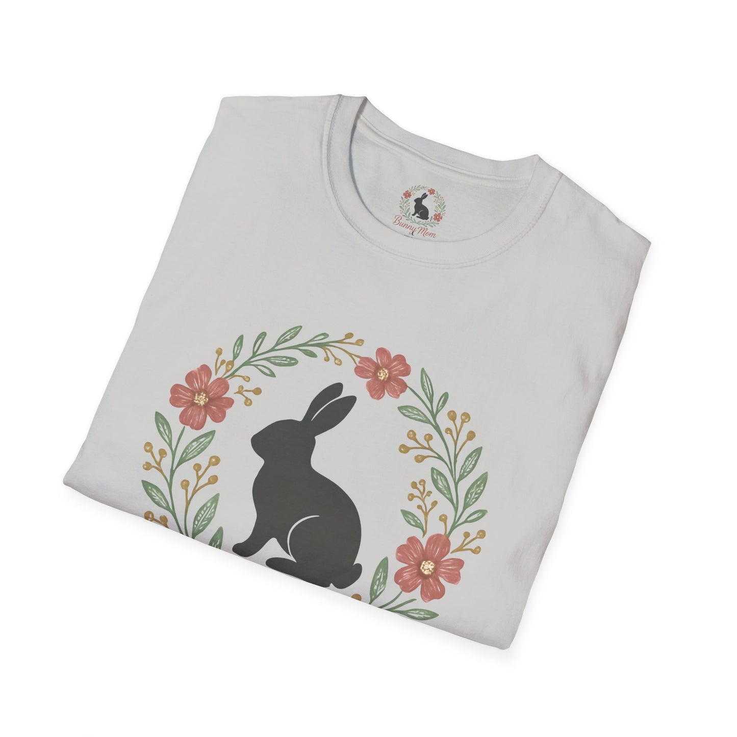 Bunny Mom Floral Wreath T-Shirt