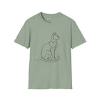 Sitting Cat Line Art T-Shirt