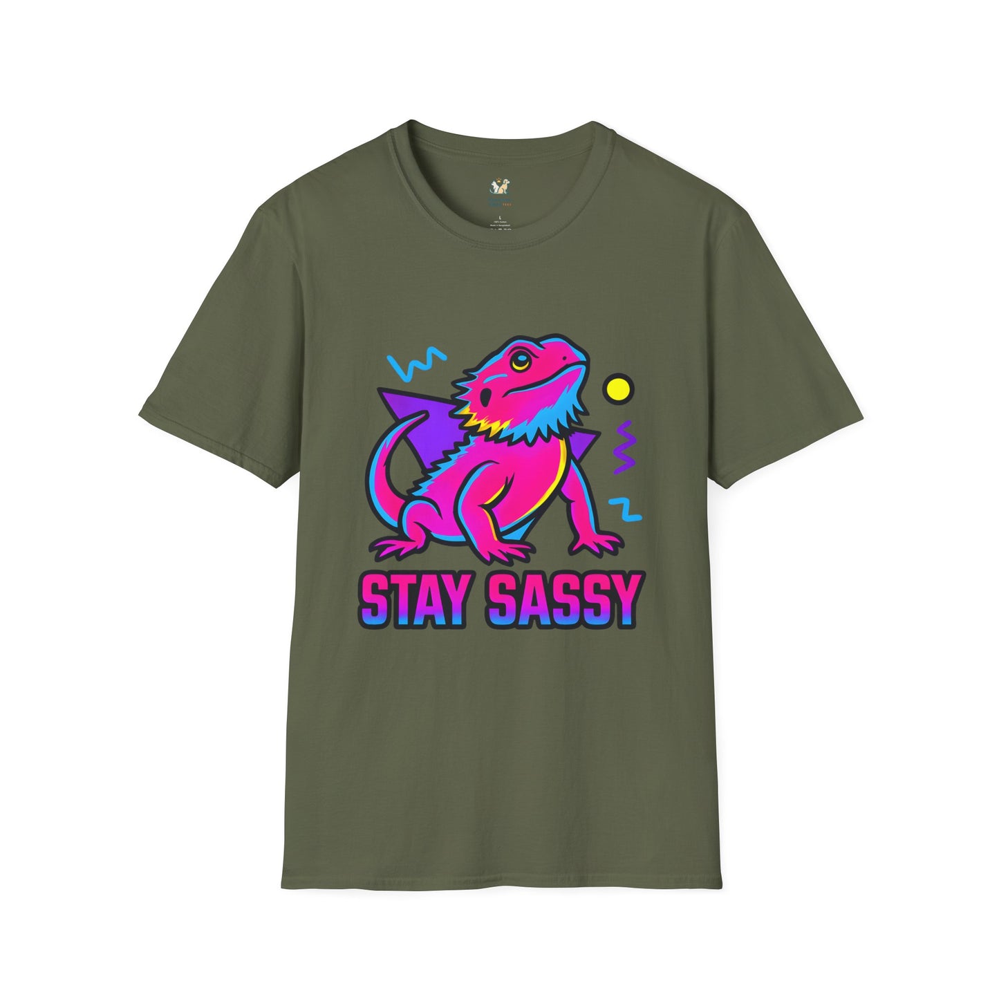 Neon Lizard Illustration T-Shirt