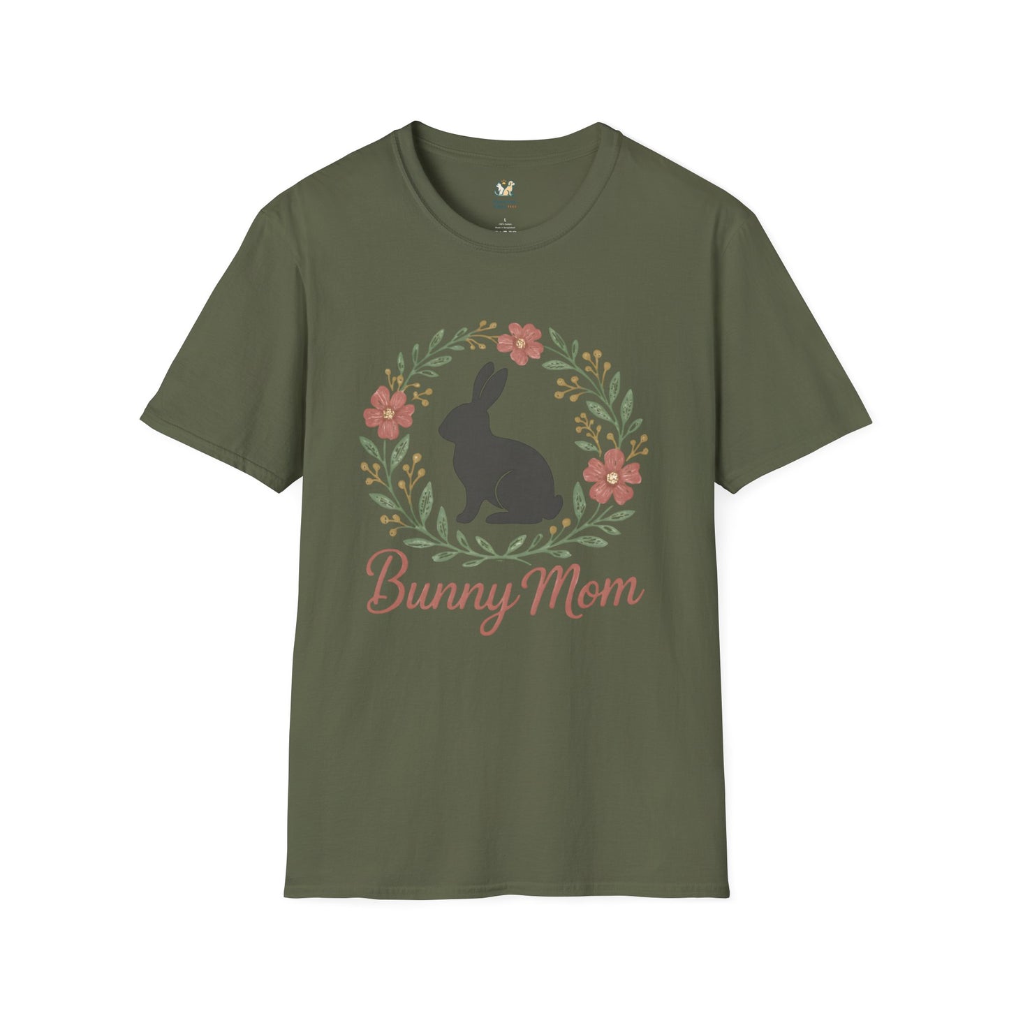 Bunny Mom Floral Wreath T-Shirt
