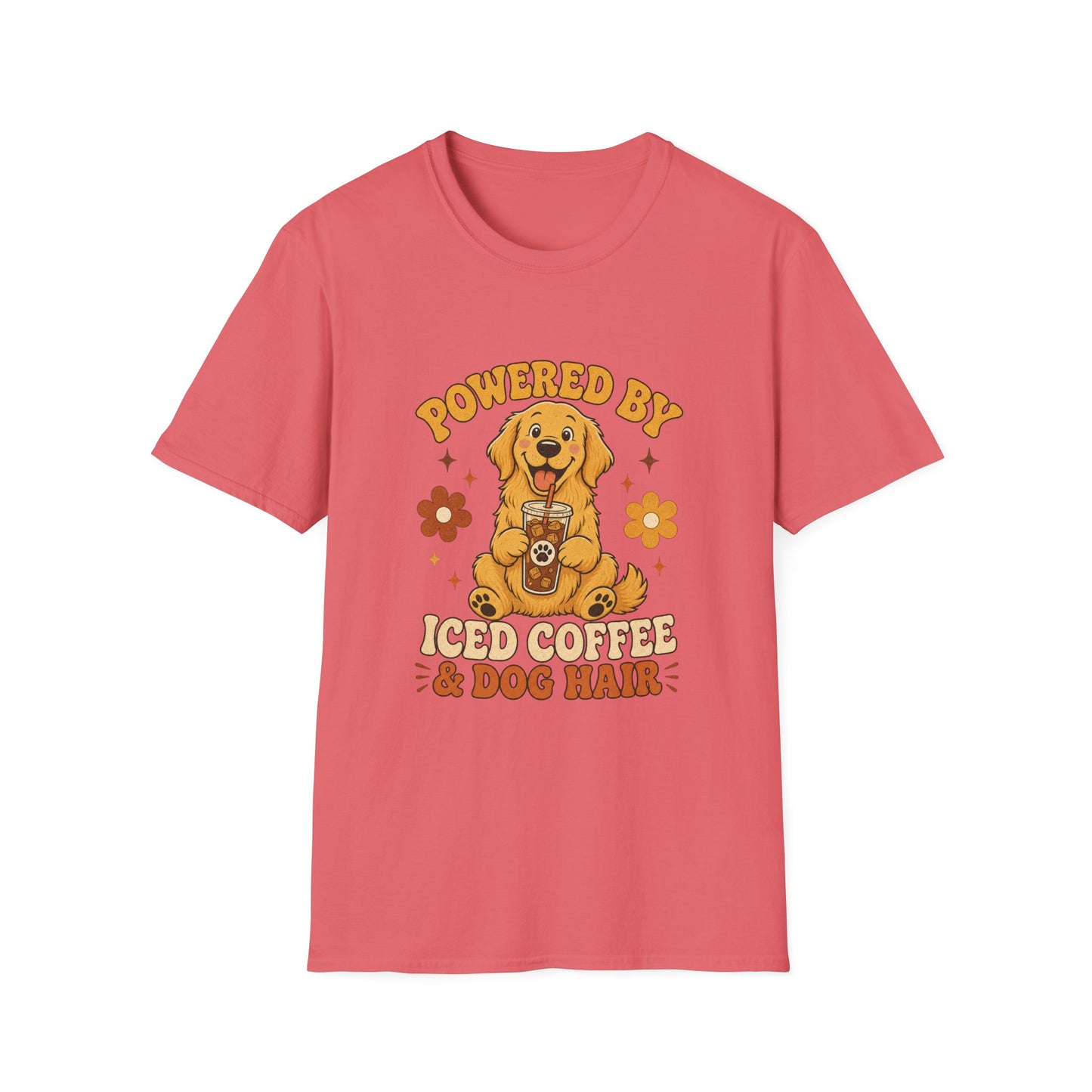Powered By Iced Coffee & Dog Hair T-Shirt