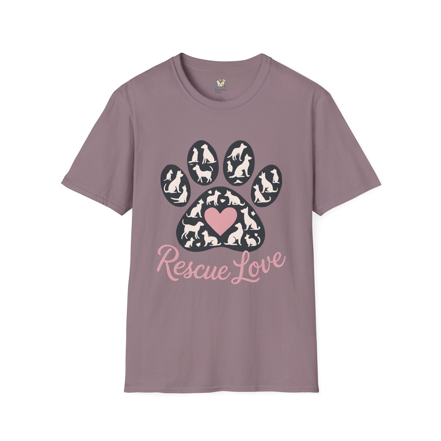 Rescue Love Paw Print T-Shirt