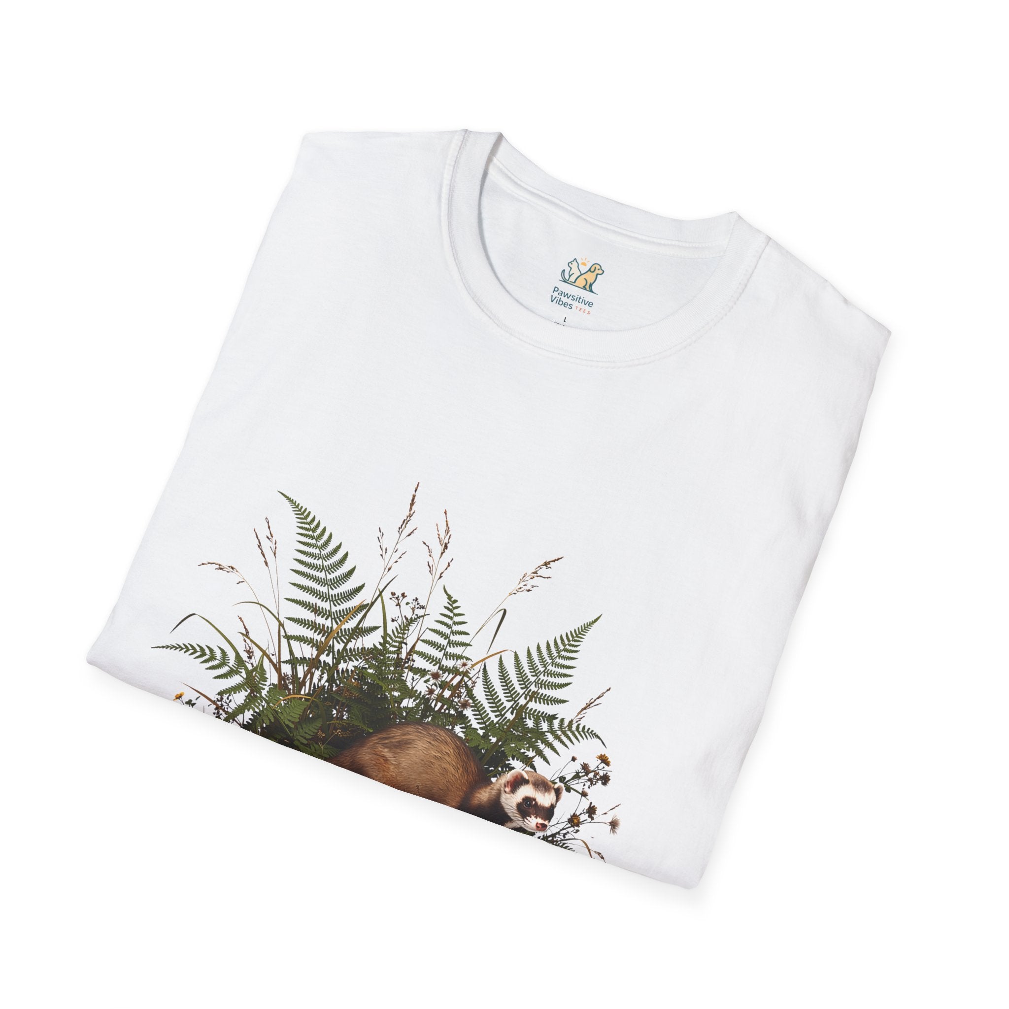 Ferret Weaving Through Ferns T-Shirt