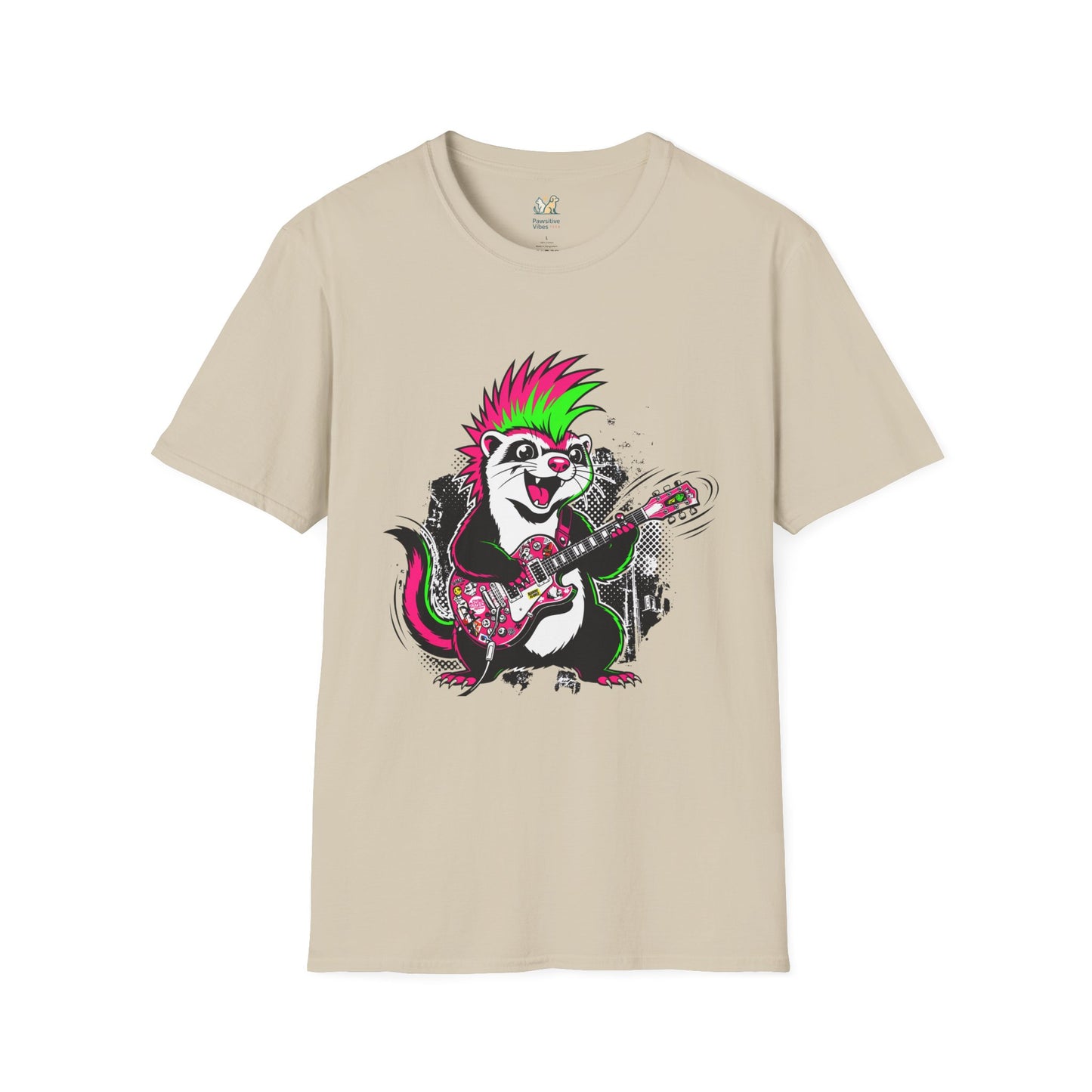 Punk Ferret shredding a tiny guitar T-Shirt