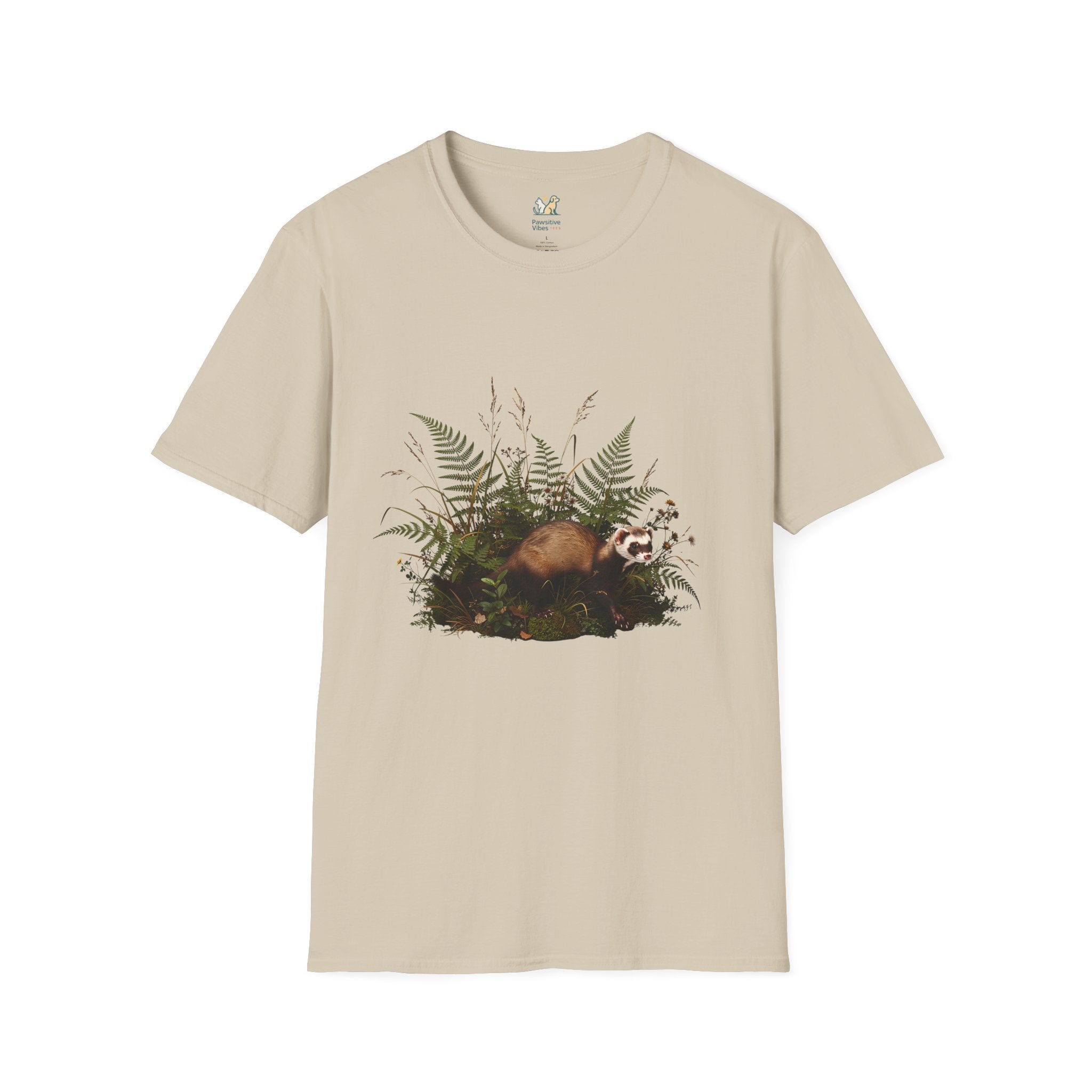 Ferret Weaving Through Ferns T-Shirt