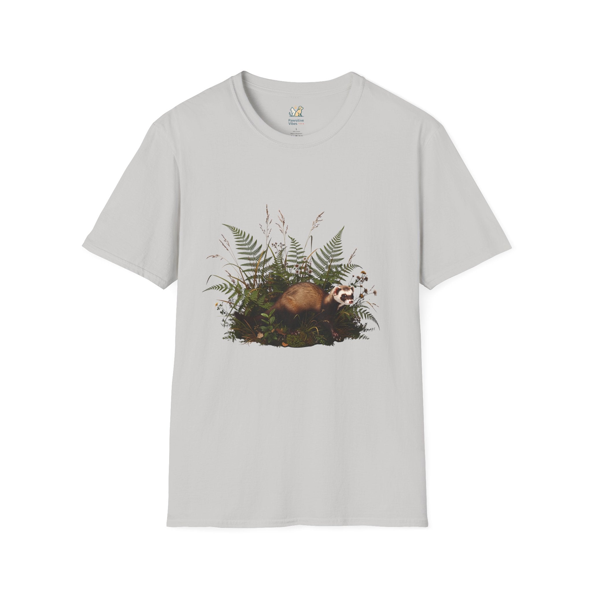 Ferret Weaving Through Ferns T-Shirt