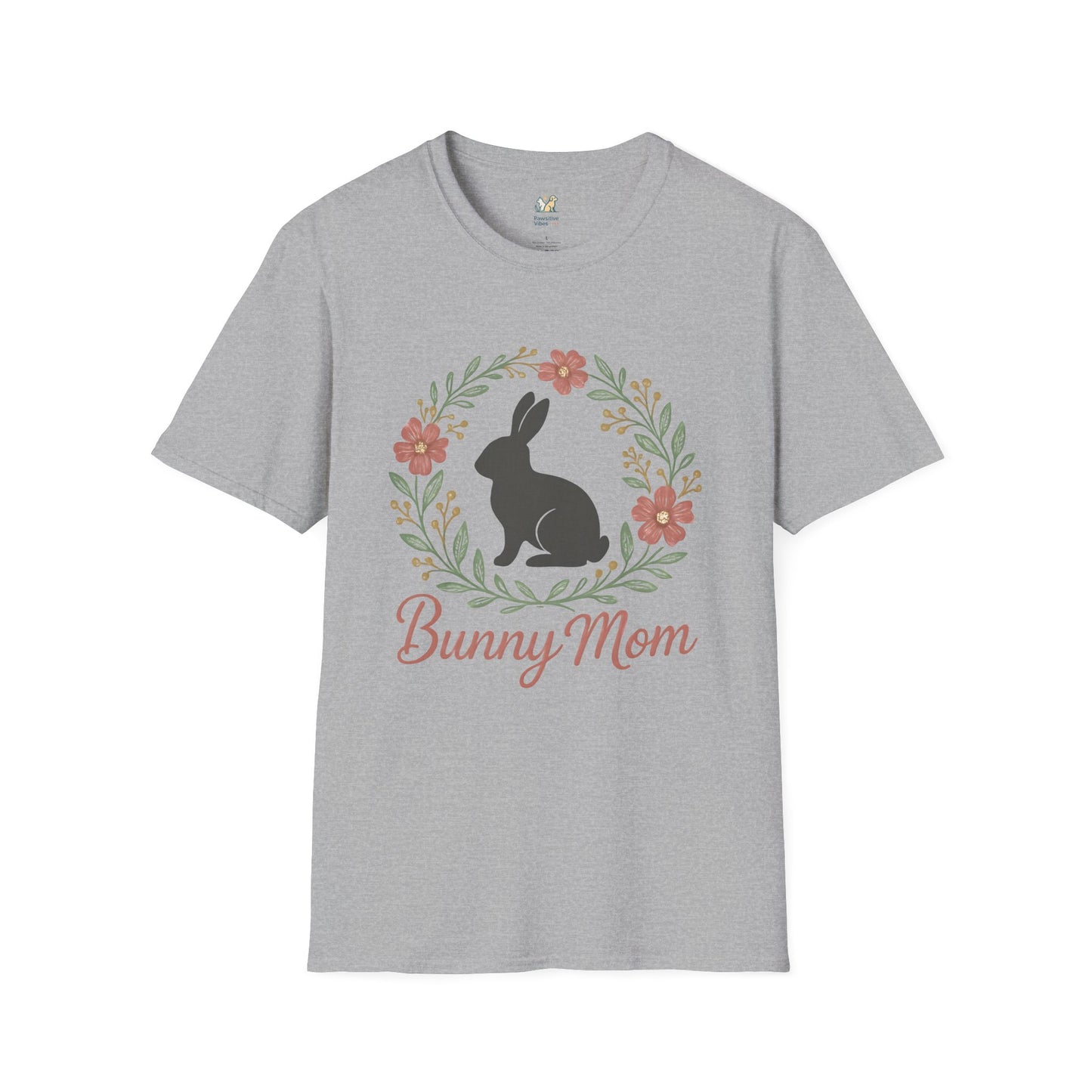 Bunny Mom Floral Wreath T-Shirt