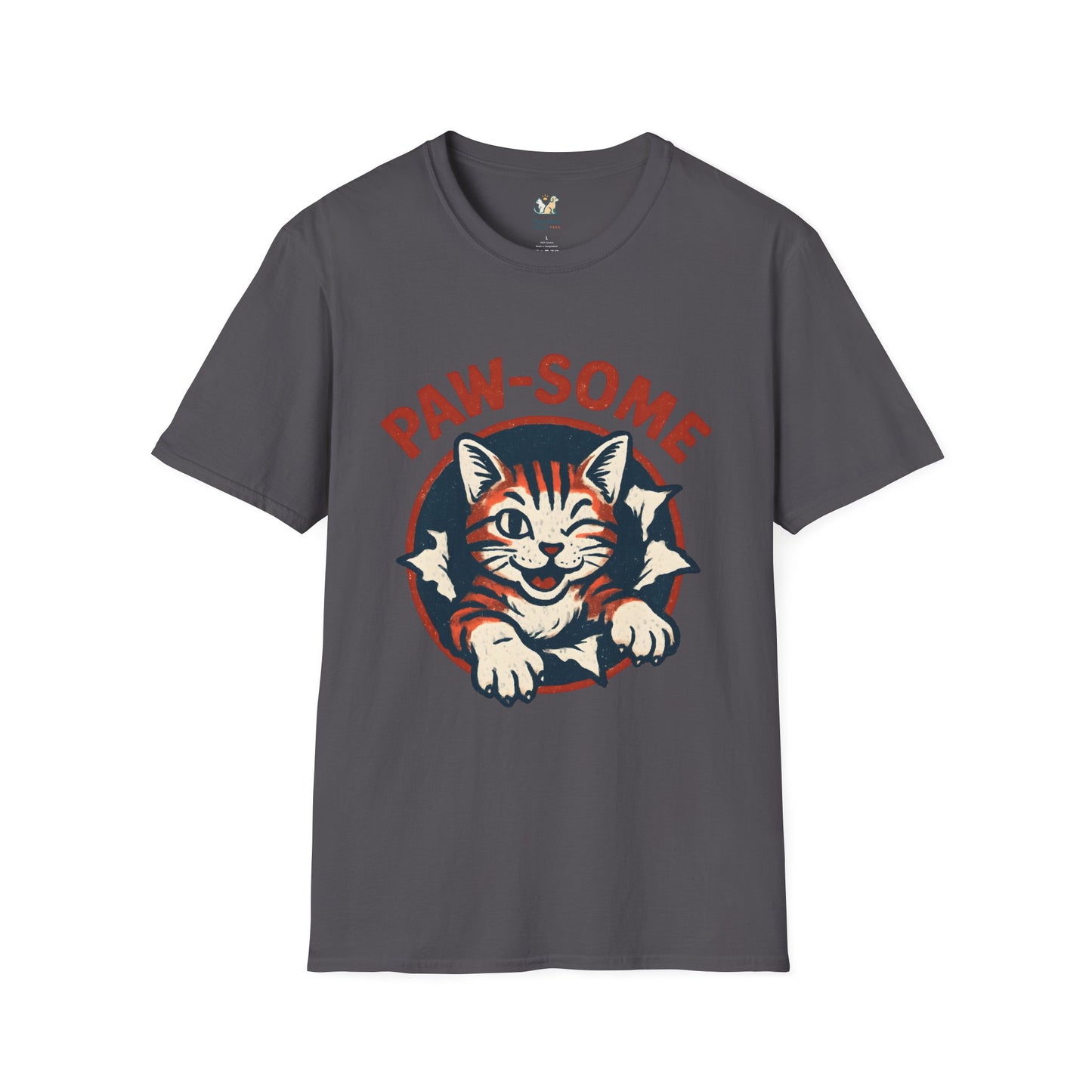 Pawsome Cat Logo T-Shirt