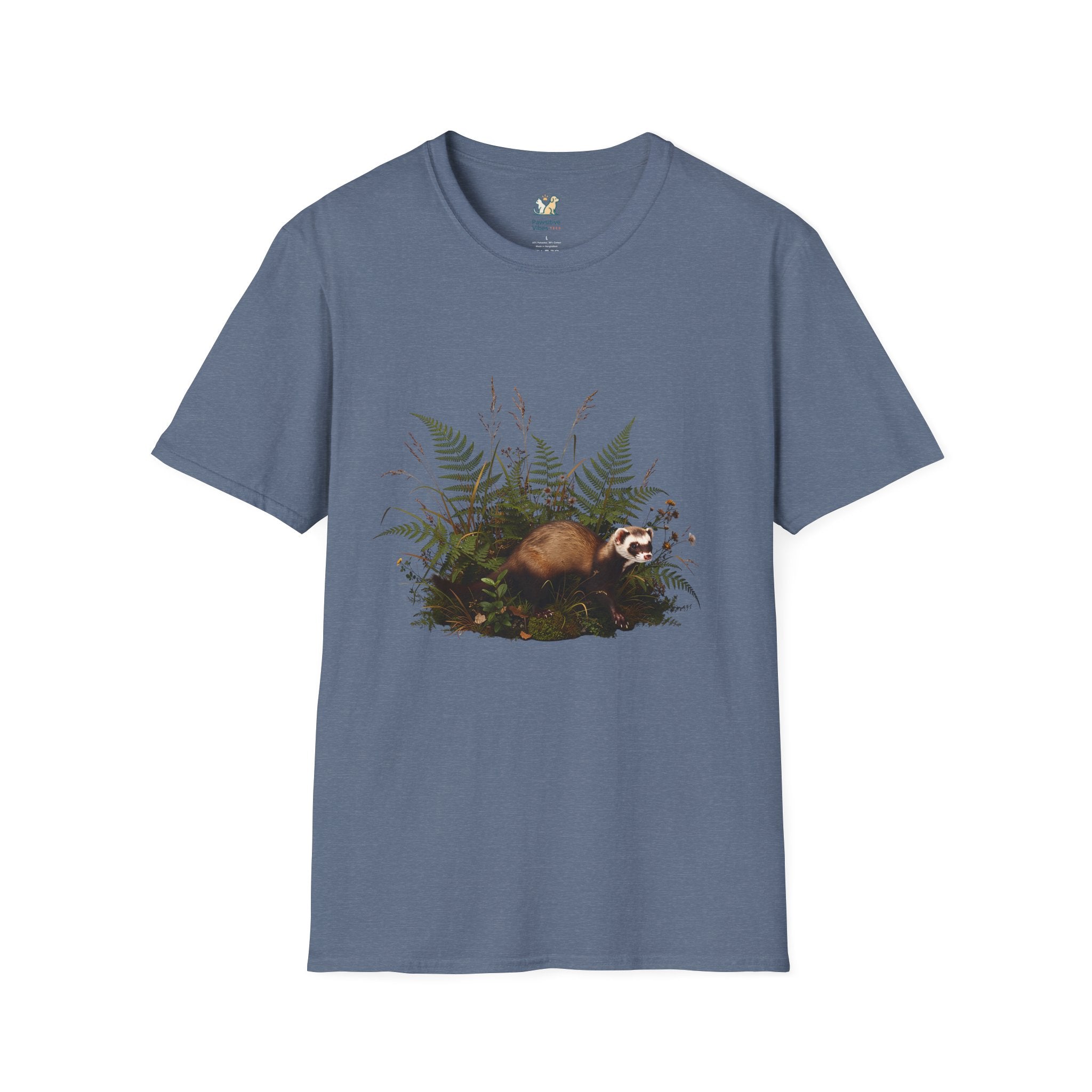 Ferret Weaving Through Ferns T-Shirt