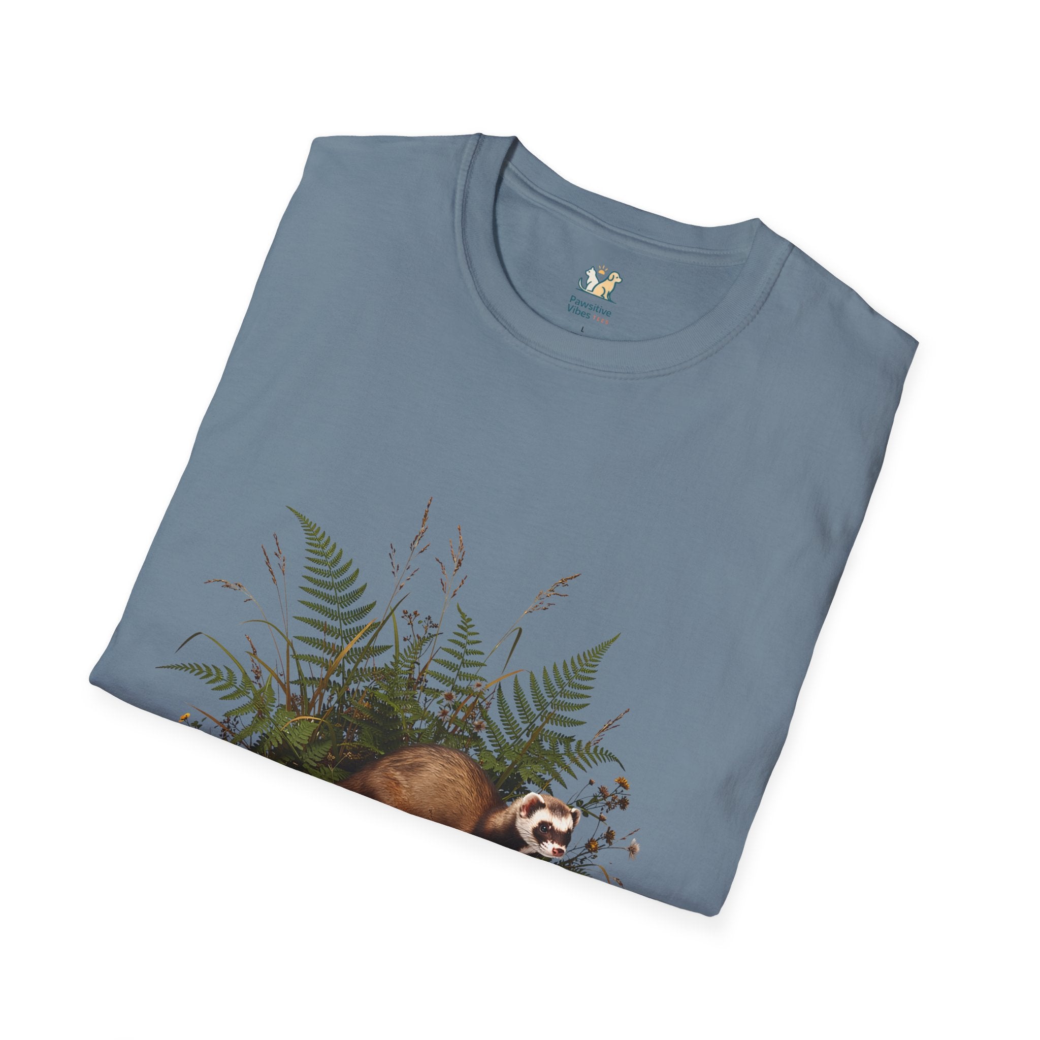 Ferret Weaving Through Ferns T-Shirt