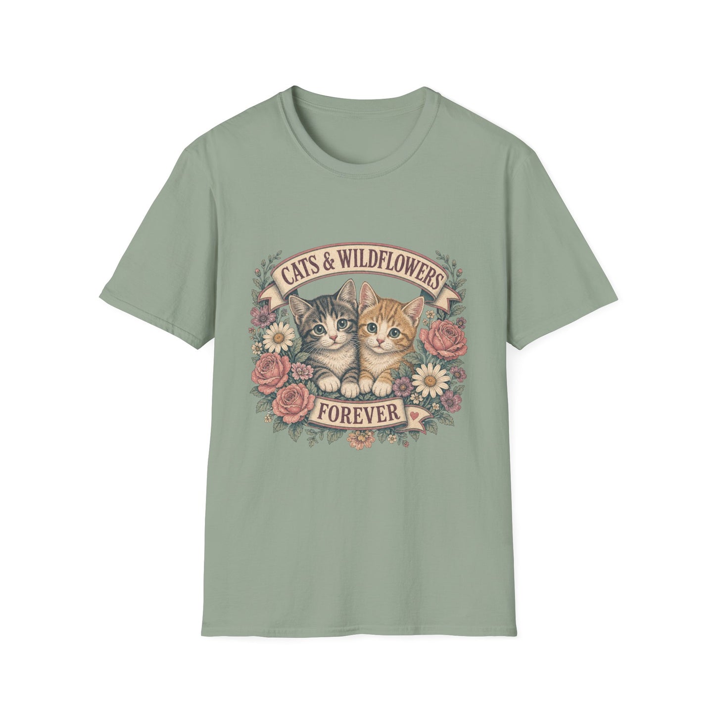 Cats & Wildflowers Forever T-Shirt