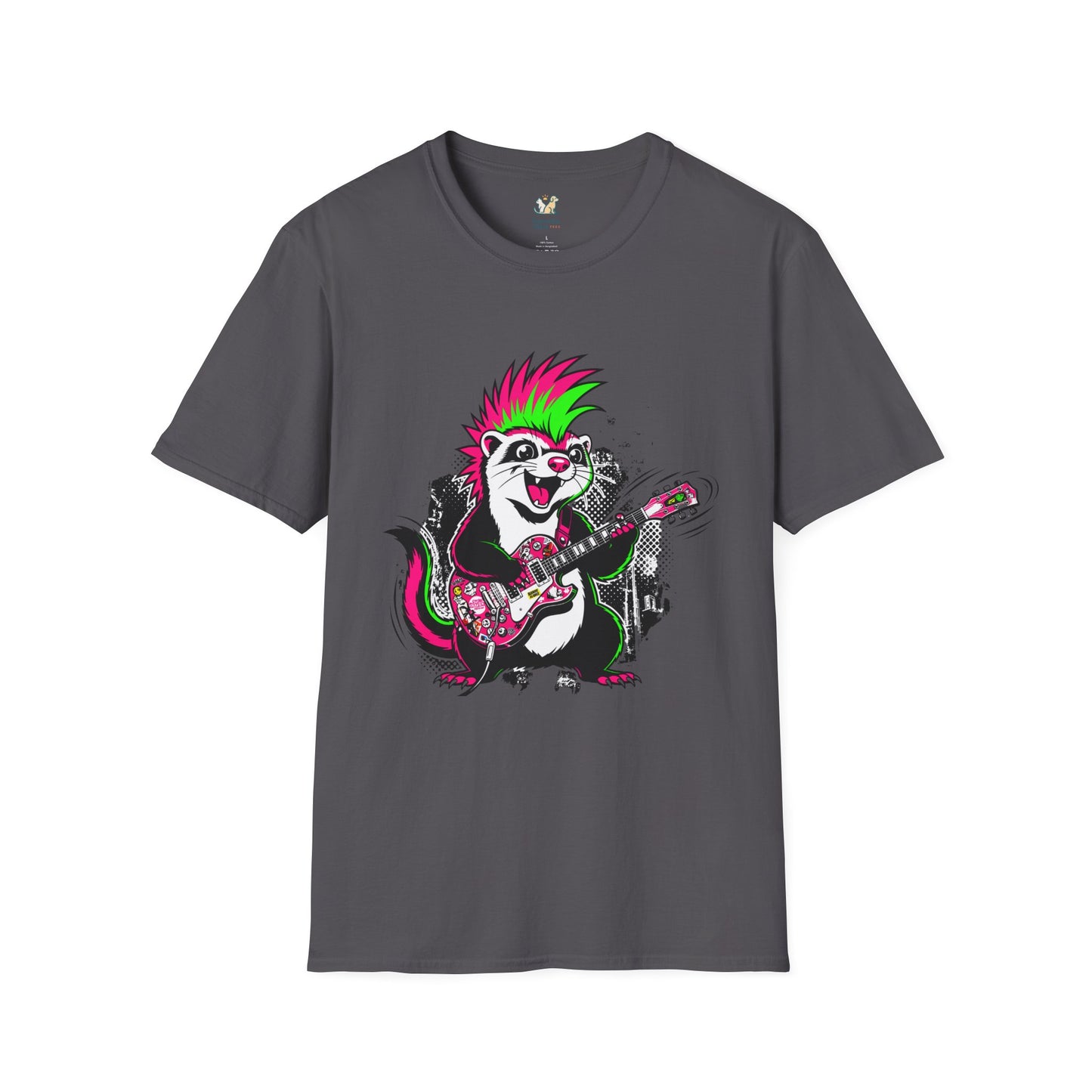 Punk Ferret shredding a tiny guitar T-Shirt