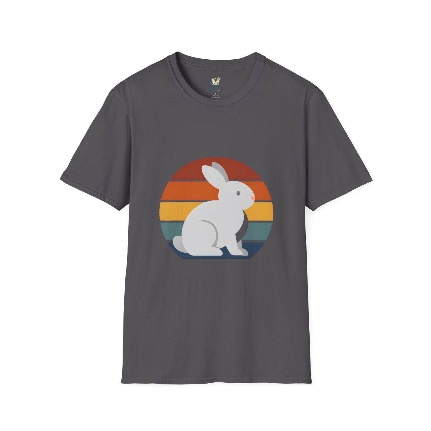 Rainbow striped rabbit T-Shirt
