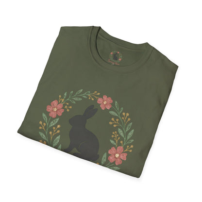 Bunny Mom Floral Wreath T-Shirt