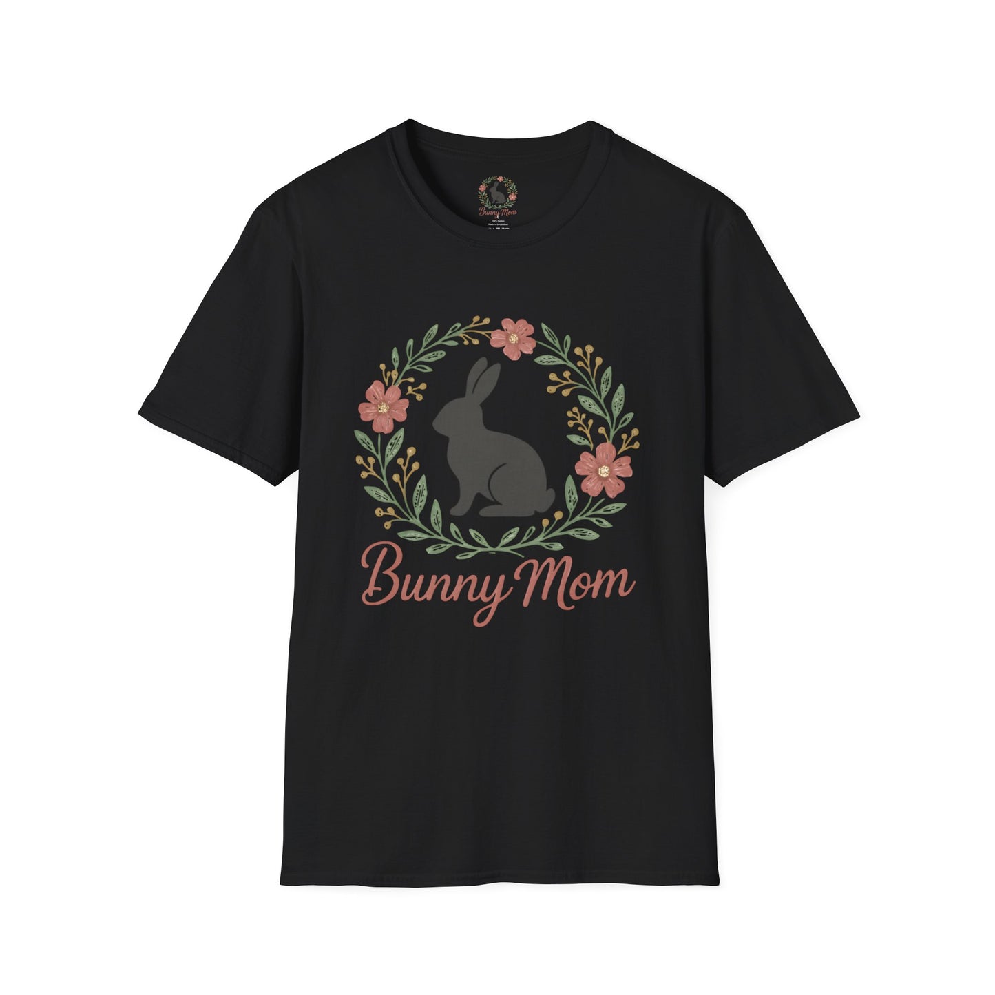 Bunny Mom Floral Wreath T-Shirt