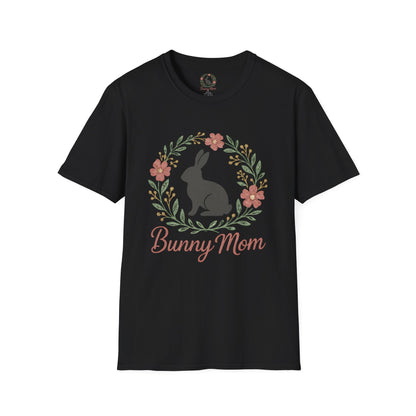 Bunny Mom Floral Wreath T-Shirt