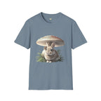 Fluffy Rabbit Beneath A Mushroom T-Shirt