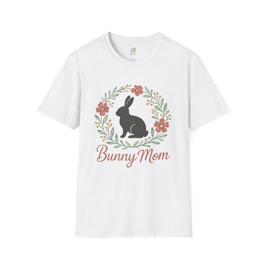 Bunny Mom Floral Wreath T-Shirt