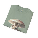 Fluffy Rabbit Beneath A Mushroom T-Shirt