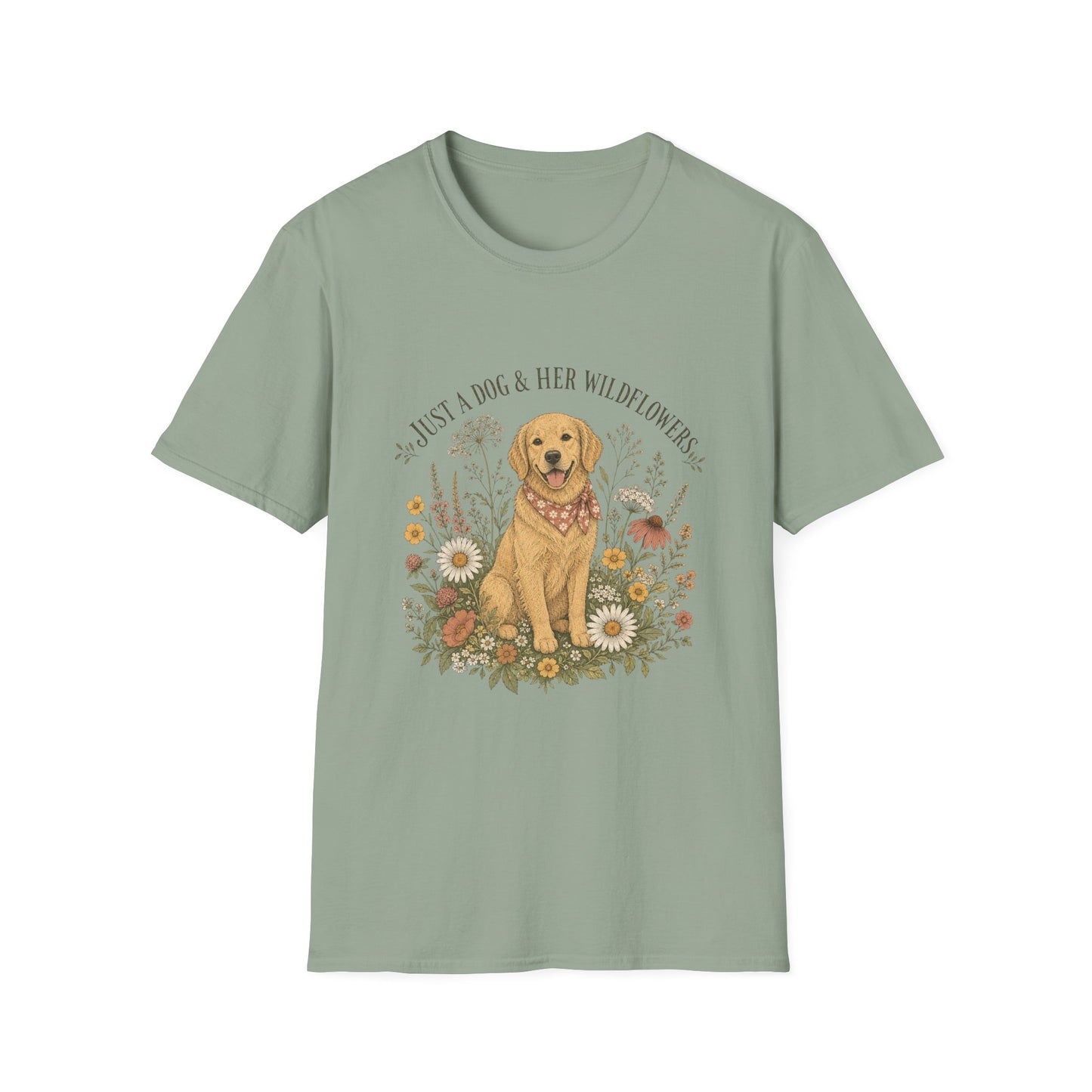 Just A Dog And Her Wildflowers T-Shirt