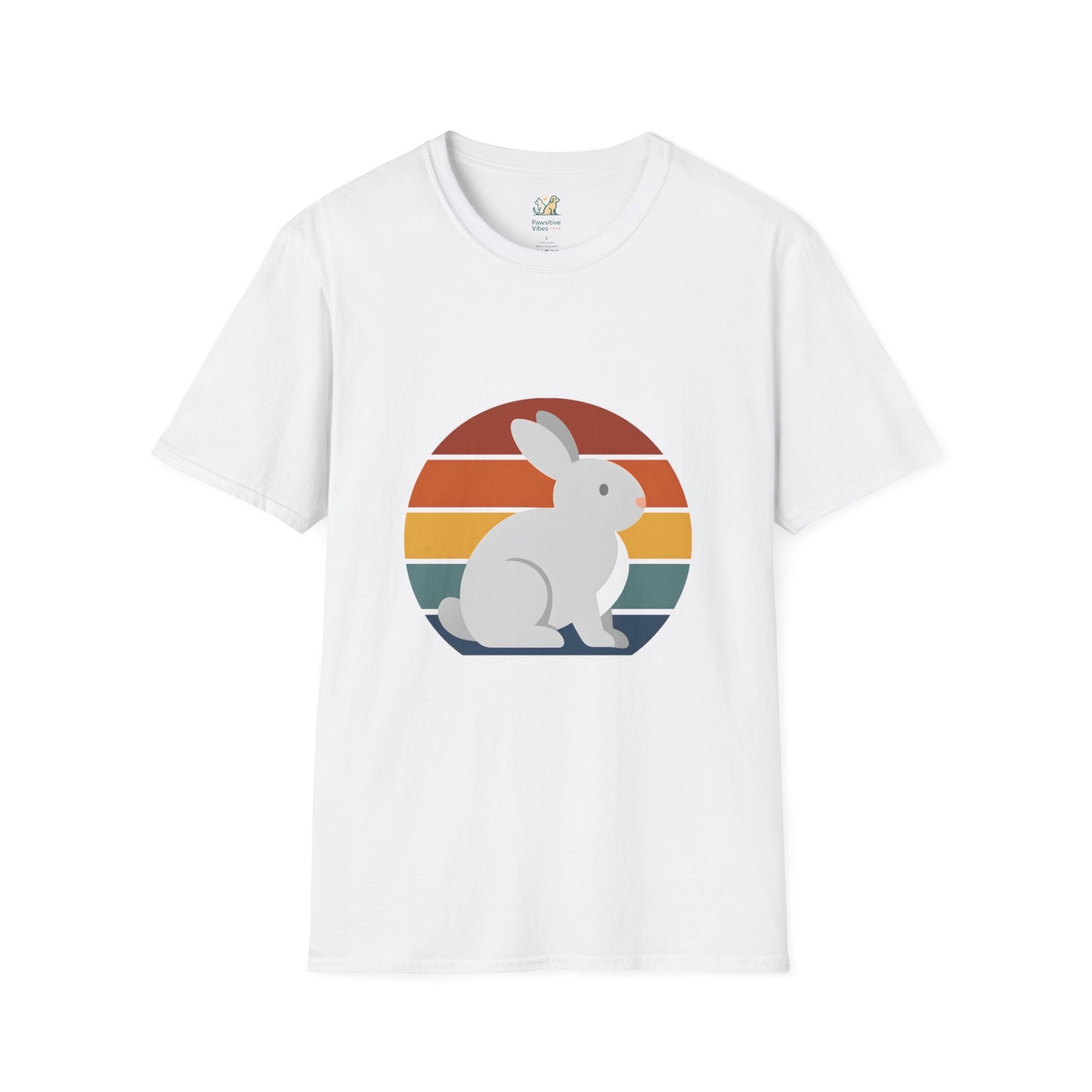 Rainbow striped rabbit T-Shirt