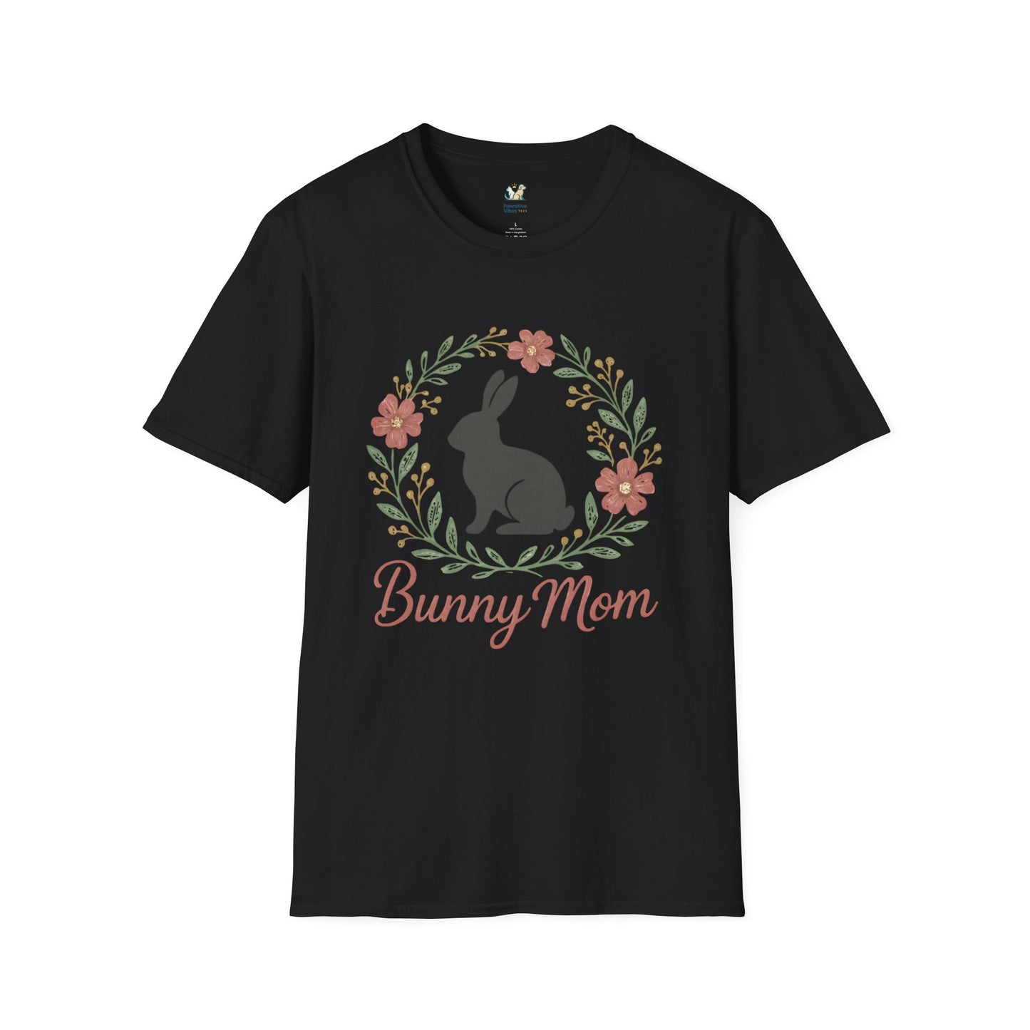 Bunny Mom Floral Wreath T-Shirt