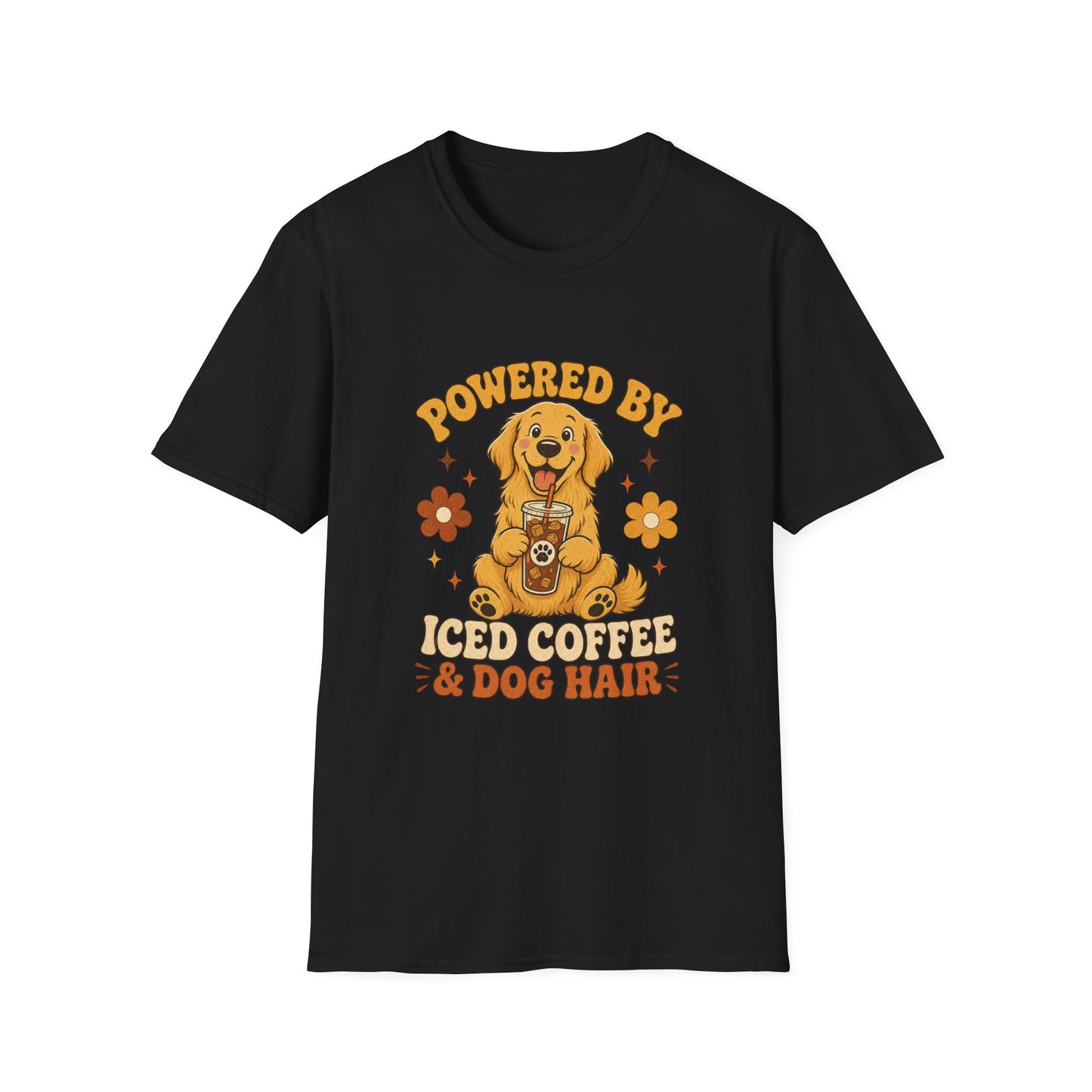 Powered By Iced Coffee & Dog Hair T-Shirt