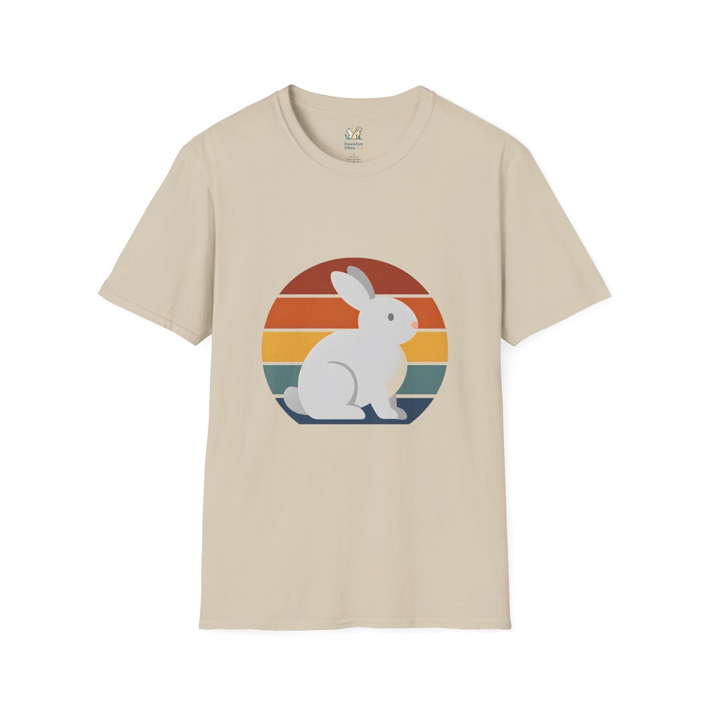 Rainbow striped rabbit T-Shirt