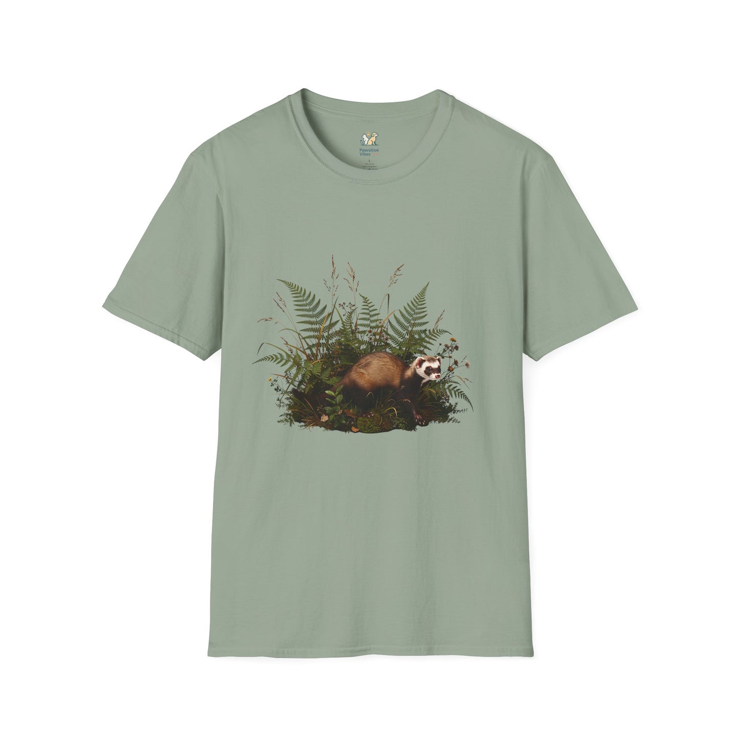 Ferret Weaving Through Ferns T-Shirt