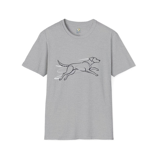 Dog Running Line Art T-Shirt