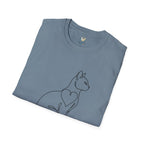 Sitting Cat Line Art T-Shirt