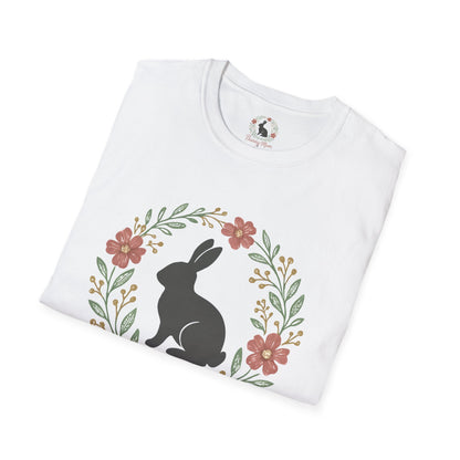 Bunny Mom Floral Wreath T-Shirt