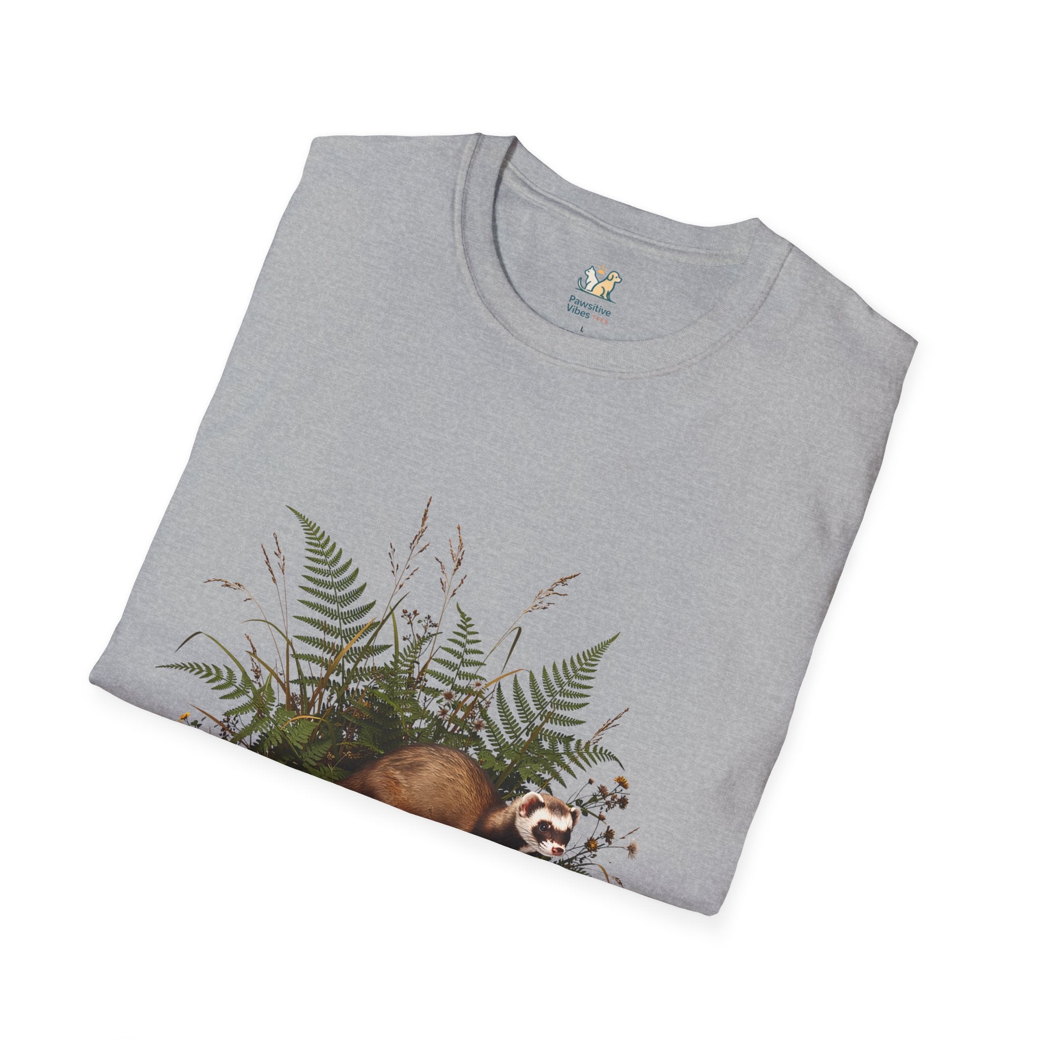 Ferret Weaving Through Ferns T-Shirt