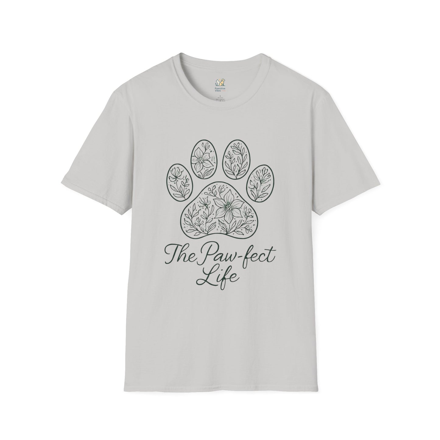 Floral Paw Print T-Shirt