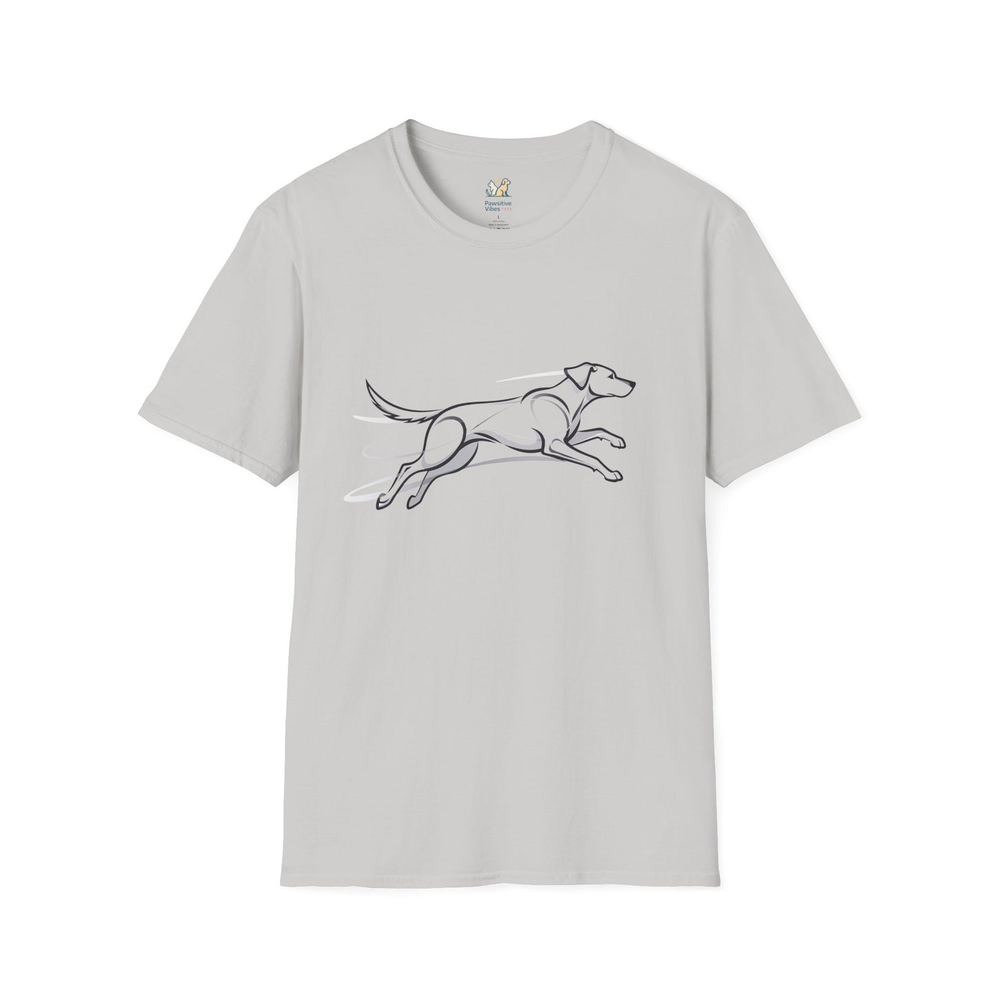 Dog Running Line Art T-Shirt