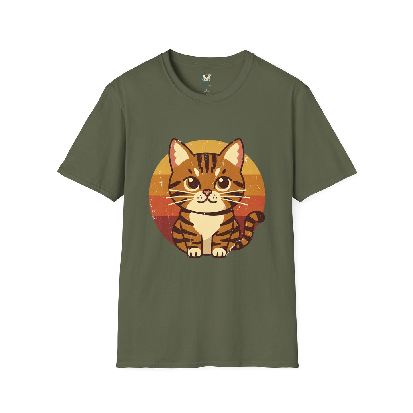 70s Tabby Cat Graphic T-Shirt