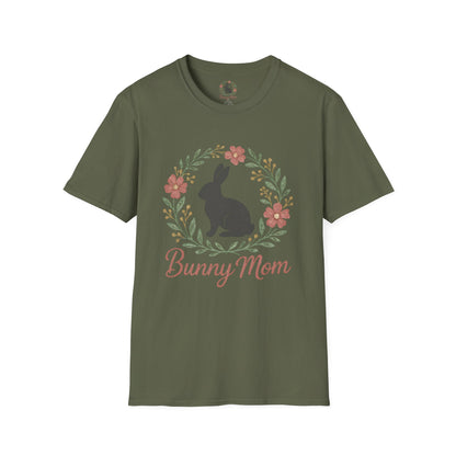 Bunny Mom Floral Wreath T-Shirt