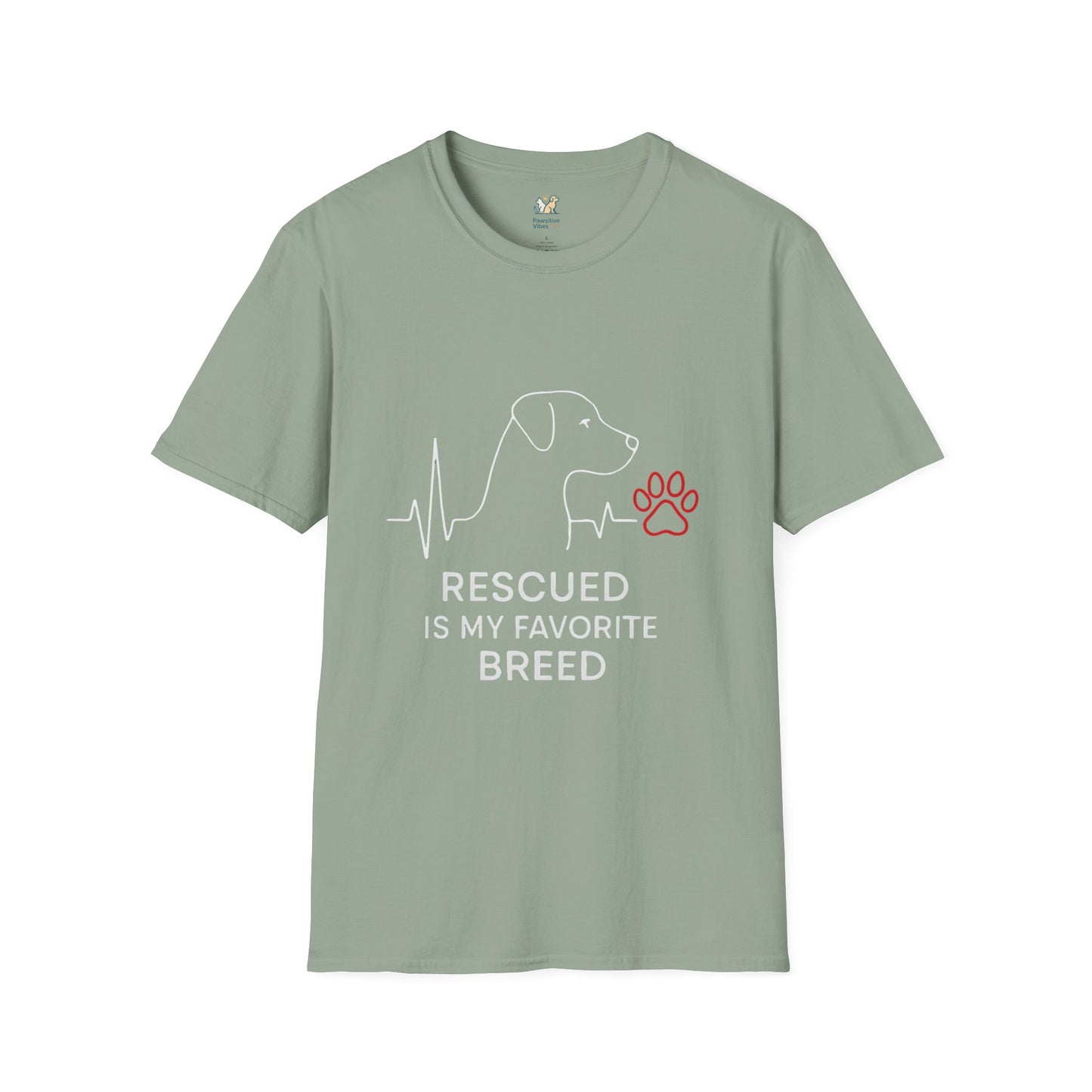 Rescued Is My  Dog Breed T-Shirt