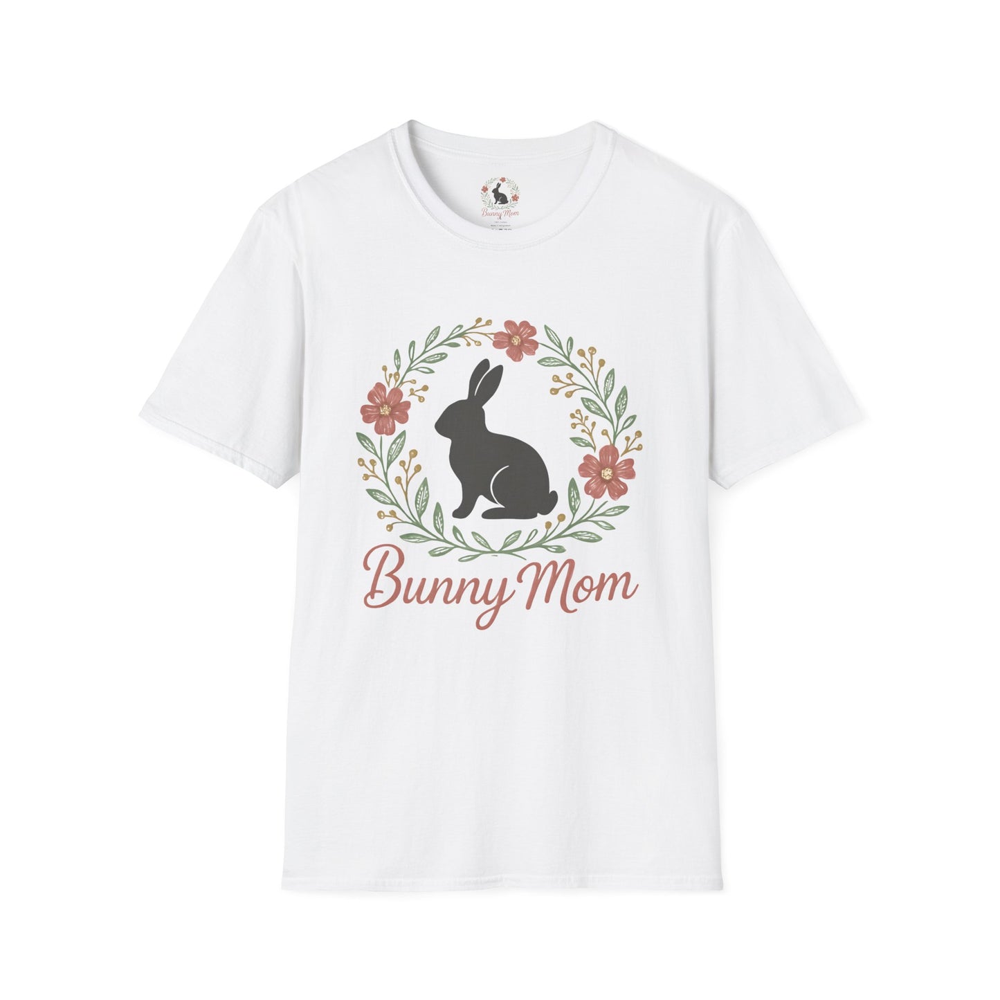 Bunny Mom Floral Wreath T-Shirt