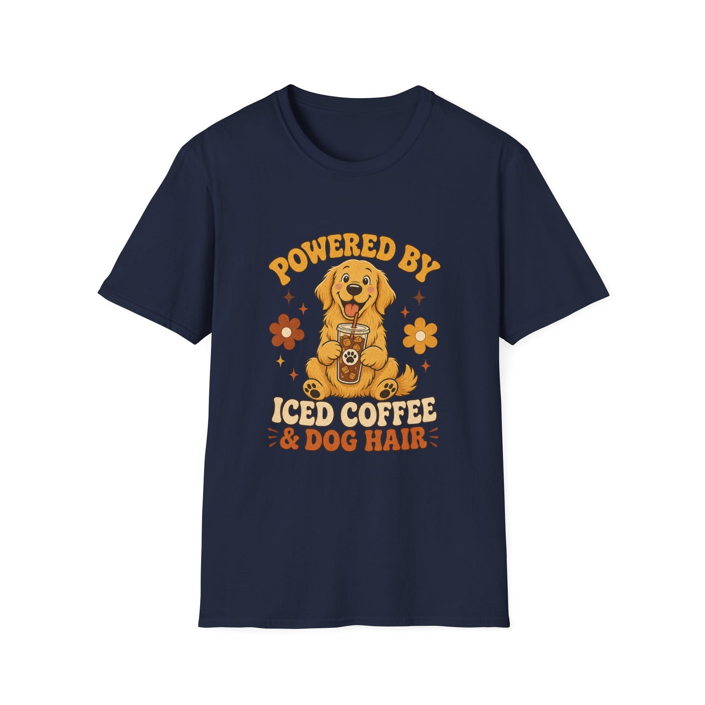 Powered By Iced Coffee & Dog Hair T-Shirt